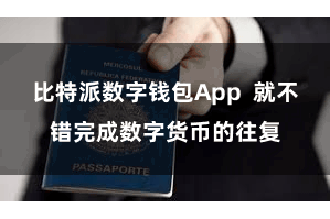 比特派数字钱包App 就不错完成数字货币的往复